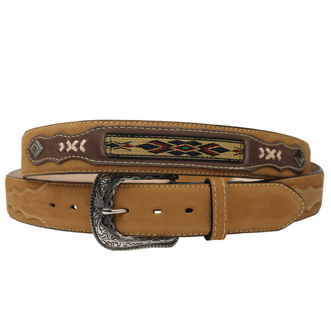 100% Honey Genuine Leather Nubuck Cowgirl Cowboy Belt Cinto Vaquero Rodeo Belt